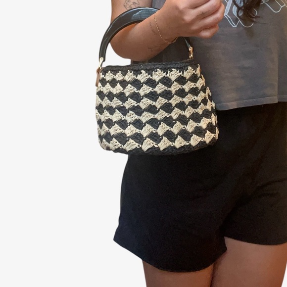A New Day Woven Raffia Top Handle Mini Tote Bag - Picture 6 of 6